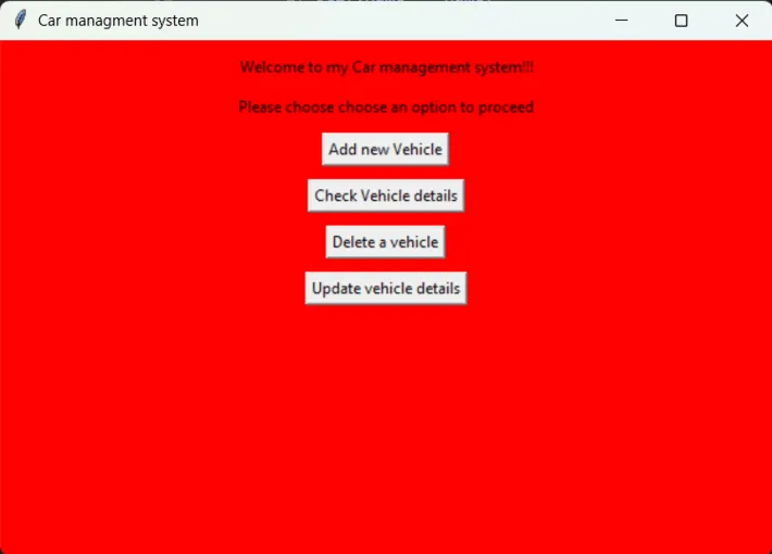 Car Management system — a student project
