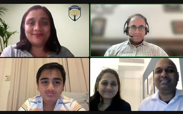 Culmination call: Vihaan, Grade 9 presenting with family and teacher