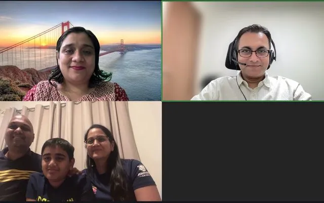 Culmination call: Vihaan, Grade 9 presenting with family and teacher