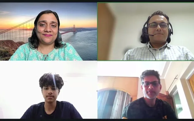 Culmination call: Ekansh, Grade 11 presenting with family and teacher