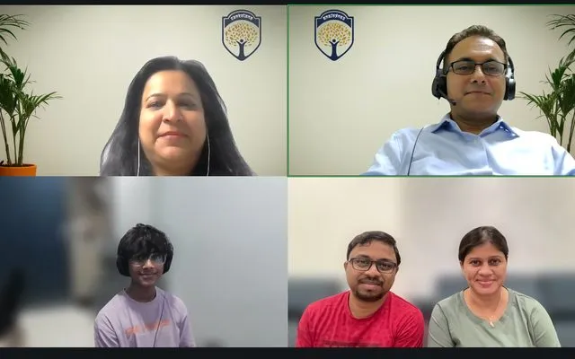 Culmination call: Anish, Grade 12 presenting with family and teacher