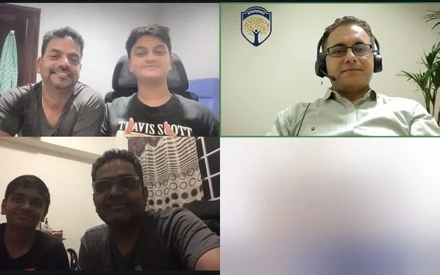 Culmination call: Mit, Anish & Steven, Grade 10 presenting with family and teacher