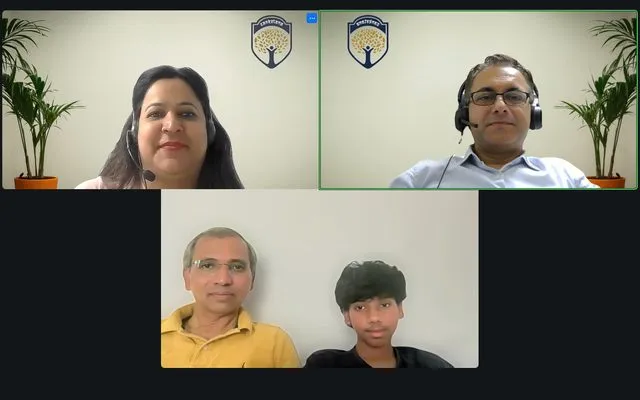 Culmination call: Arya, Grade 9 presenting with family and teacher