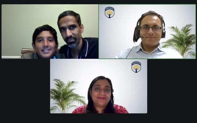 A culmination: a student presenting to their family and teacher