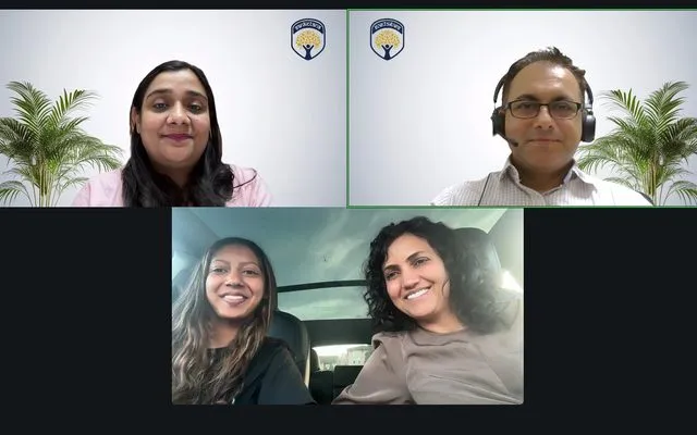 Culmination call: Aditi, Grade 8 presenting with family and teacher